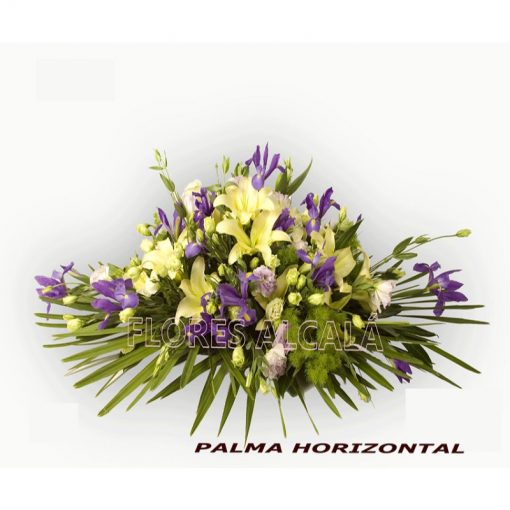 Palma Grande en colores Fríos con Lilium e Iris